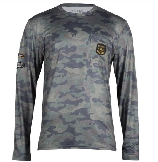 Salt Life Men's Rogue Long Sleeve Performance Pocket Tee