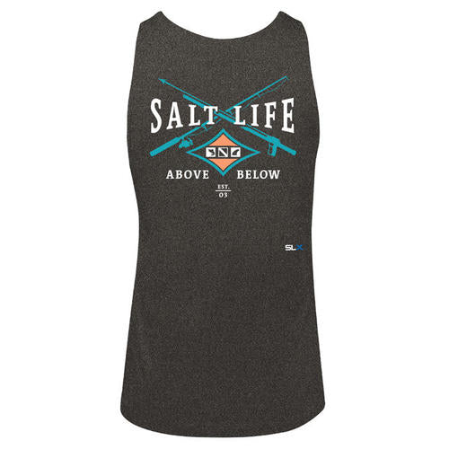 Salt Life, Men's, Angler Tactics ,SLX, Tank, Black, M