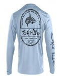 Salt Life Men's, Salt Water, No-PKT, LS, Crew, Perforated,
