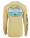Salt Life Men's, Secret Spot, Non-PKT, LS, Crew, SLX, Gloden Haze