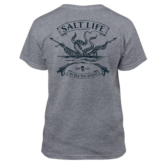 Salt Life, Youth, Octo Spears, SS,T-Shirt, Athletic Heather,