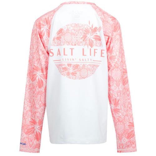 Salt Life, Youth, Turtle Watch, LS, Crew Neck, SLX, Ocean Coral,  M