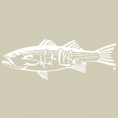 Salt Life Signature Striper Decal Small White