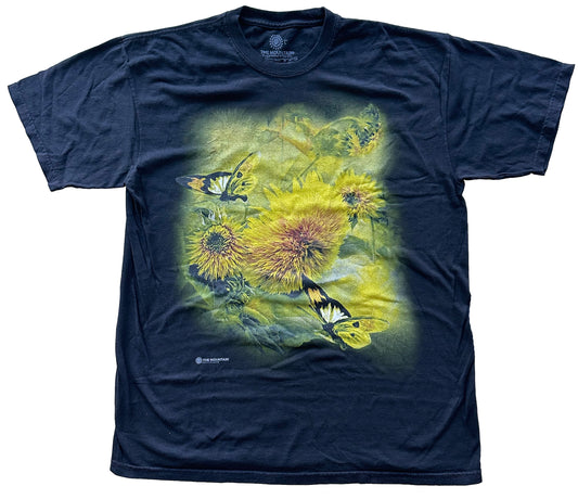 The Mountain Men's Sunflower and Butterflies T-Shirt