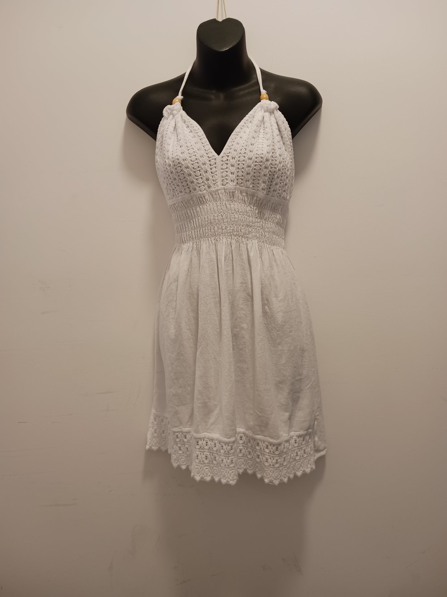 Cotton Collection Woman's Bead Halter Dress D203