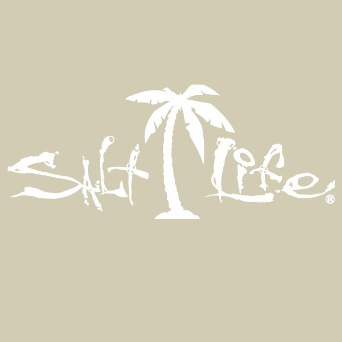 Salt Life Signature Flip Flops Decal Small White