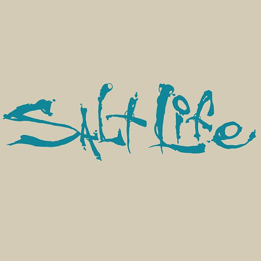 Salt Life Signature Decal Small Teal
