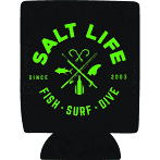 Salt Life Friction Can Koozie Black