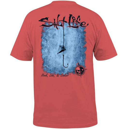 Salt Life Men's Hook Line And Sinker Pocket T-shirt