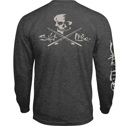 Salt Life Men's Skull And Poles Long Sleeve Shirt