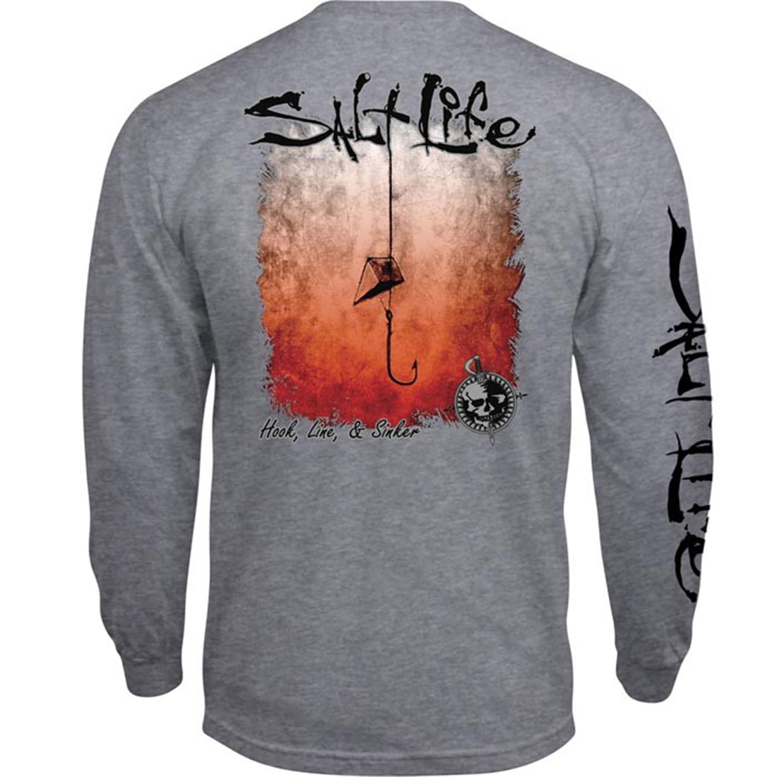 Salt Life Men's Hook Line And Sinker Fade Long Sleeve Shirt