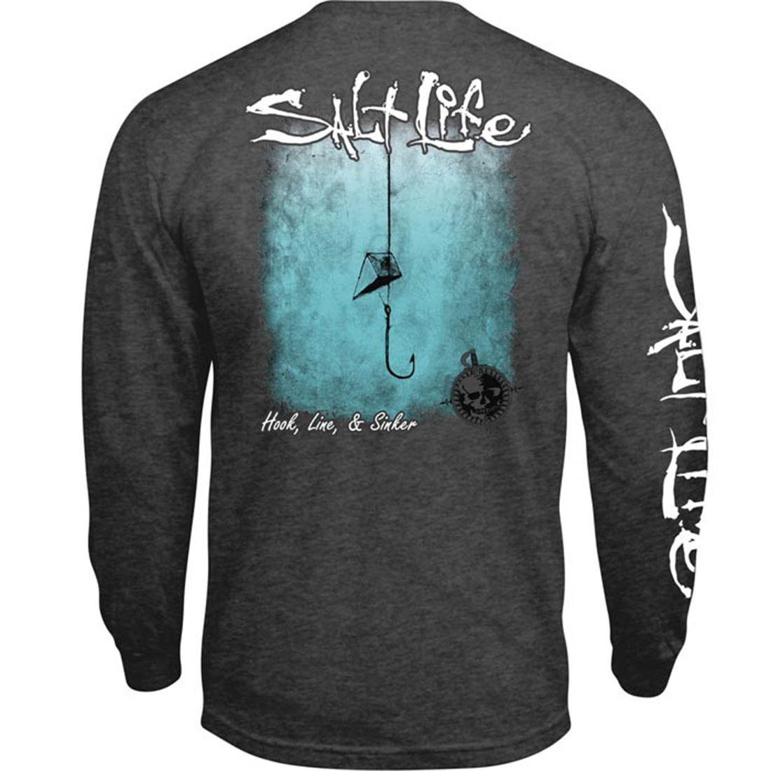 Salt Life Men's Hook Line And Sinker Fade Long Sleeve Shirt