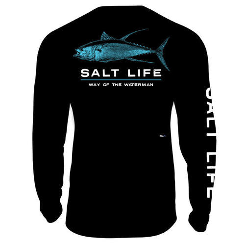 Salt Life, Men's, Deep Ventures, SLX, LS, Black