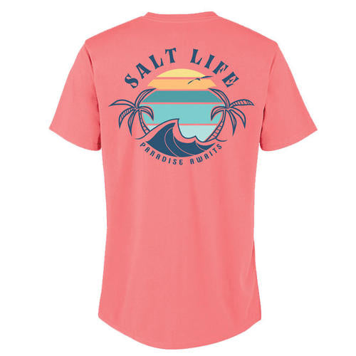 Salt Life, Woman's, Paradise Bound, V-Neck, Tee