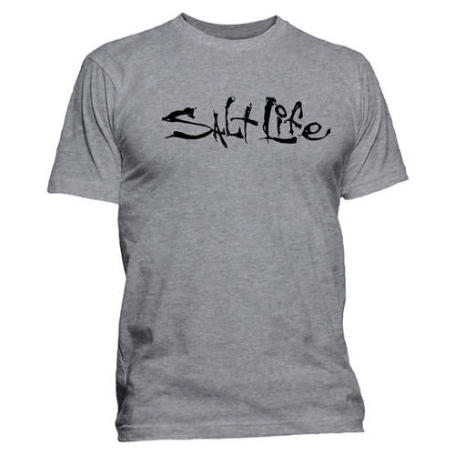 Salt Life, Men's, Signature, SS, No PKT, T-shirt, Athletic Heather,