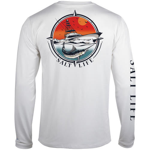 Salt Life, Men's, Sunset Pursuit ,SLX, SS, White,L