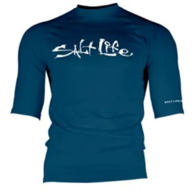 Salt Life Men's Daybreak Fitted Short Sleeve Rash Guard Shirt