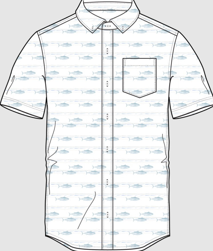 HUK Tuna Pastel Teaser Button Up