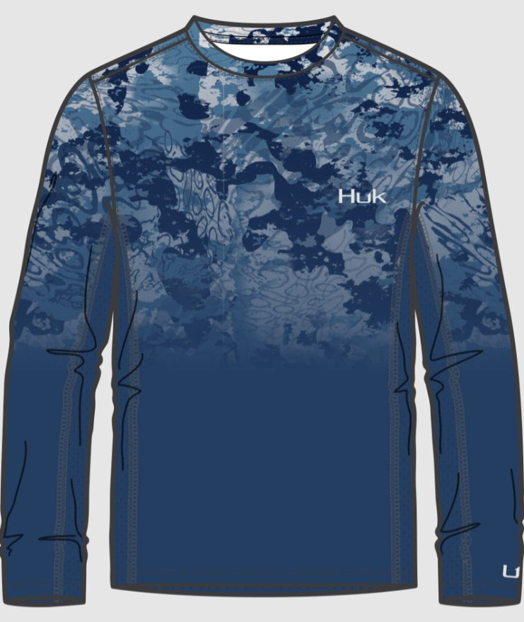 HUK Icon X Tide Change Fade LS Men's Performance