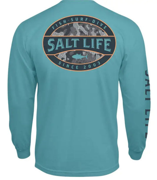 Salt life Atlas Badge Long Sleeve Tee