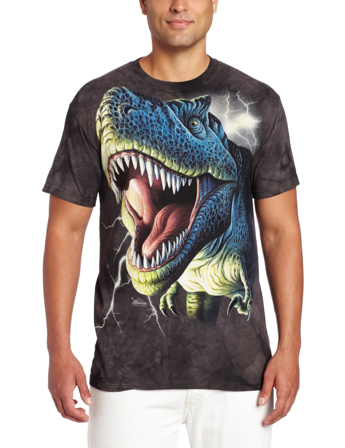 The Mountain Men's Lightning T-Rex Dinosaur T-Shirt