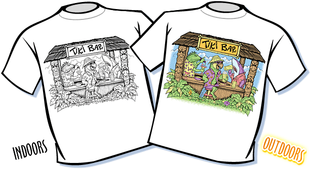 Magic T-shirts Tiki Bar Adult T-shirt