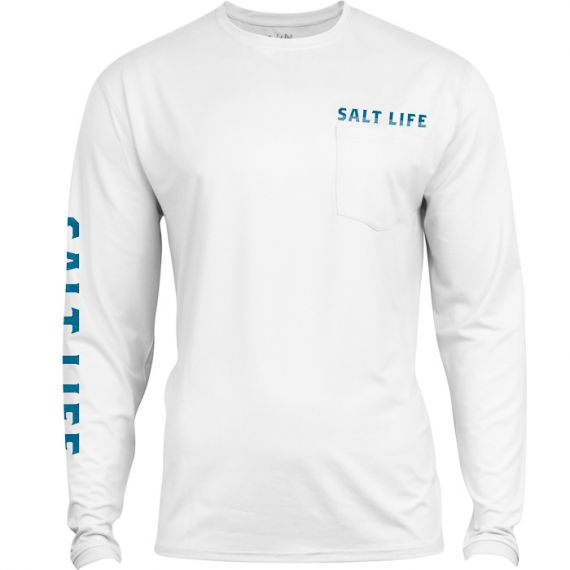 Salt Life Men's Aquaholic Icons Performance Long Sleeve Pocket Tee