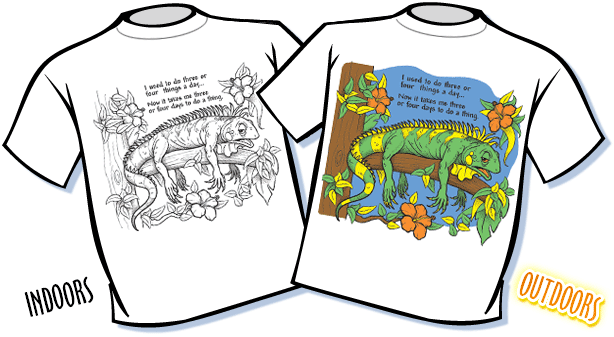 Magic T-shirts Do A Thing Iguana Adult T-shirt