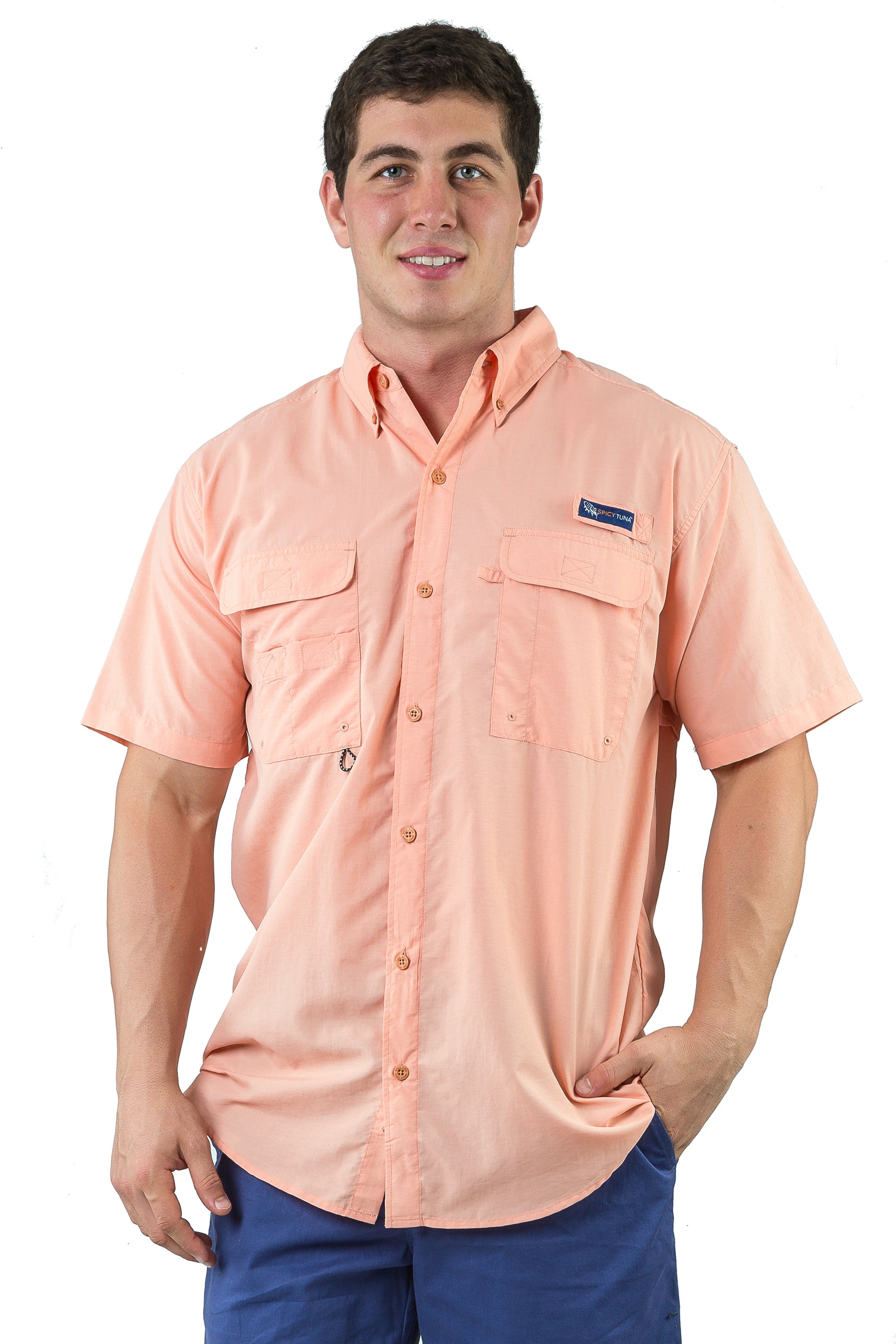Licensed-Mart Men's Shirt | Short Sleeve | Performance Fishing Shirt |  UV-Sun Protection | Vented