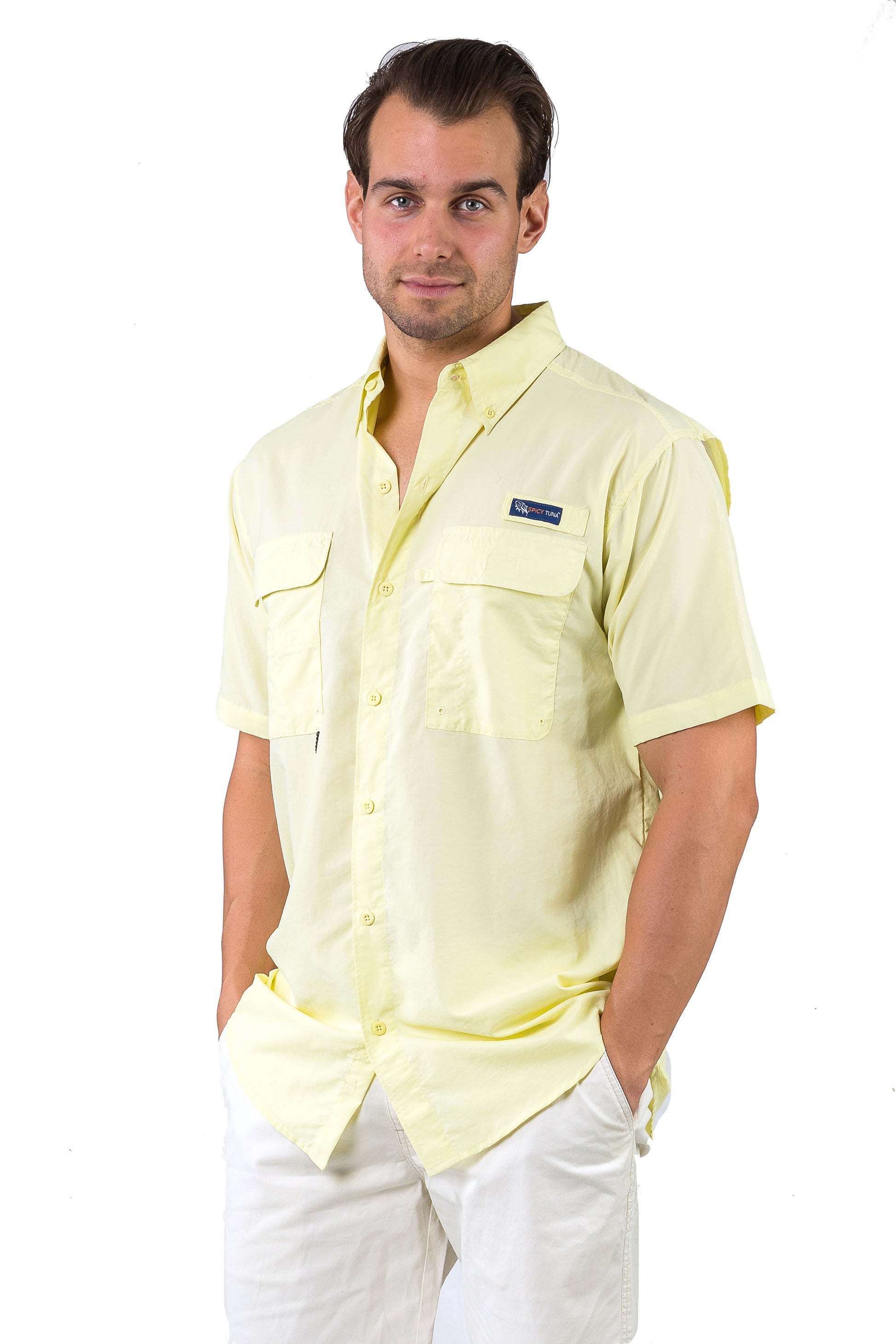 Licensed-Mart Men's Shirt, Short Sleeve, Performance Fishing Shirt