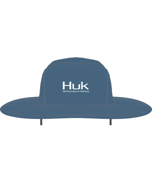 HUK Solid Bonnie Bucket Hat Titanium Blue OS