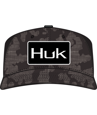 HUK Running Lakes Stretch Trucker Hat Volcanic Ash L