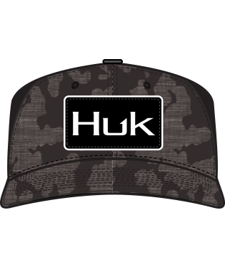 HUK Running Lakes Stretch Trucker Hat Volcanic Ash S