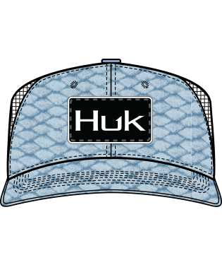 HUK Scale Dye Trucker Hat Blue Fog OS