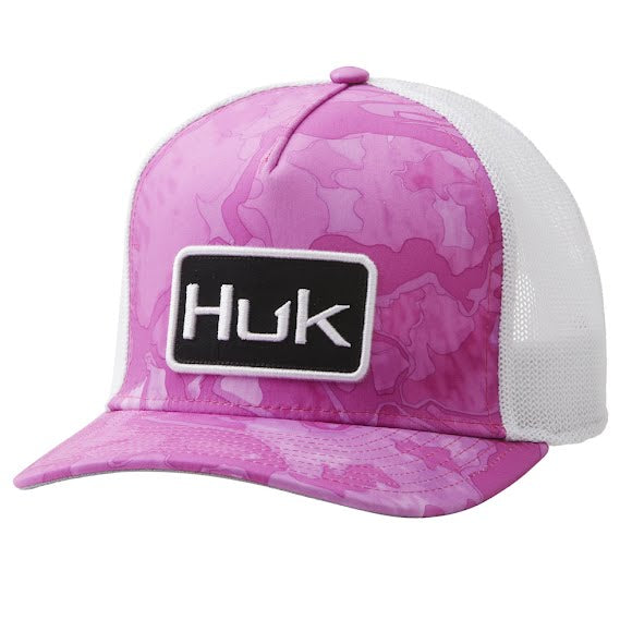 Womens Huk High Sea Trucker Hat-Rose Violet