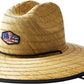 HUK Men's Camo Patch Straw Wide Brim Fishing Hat + Sun Protection, Americana