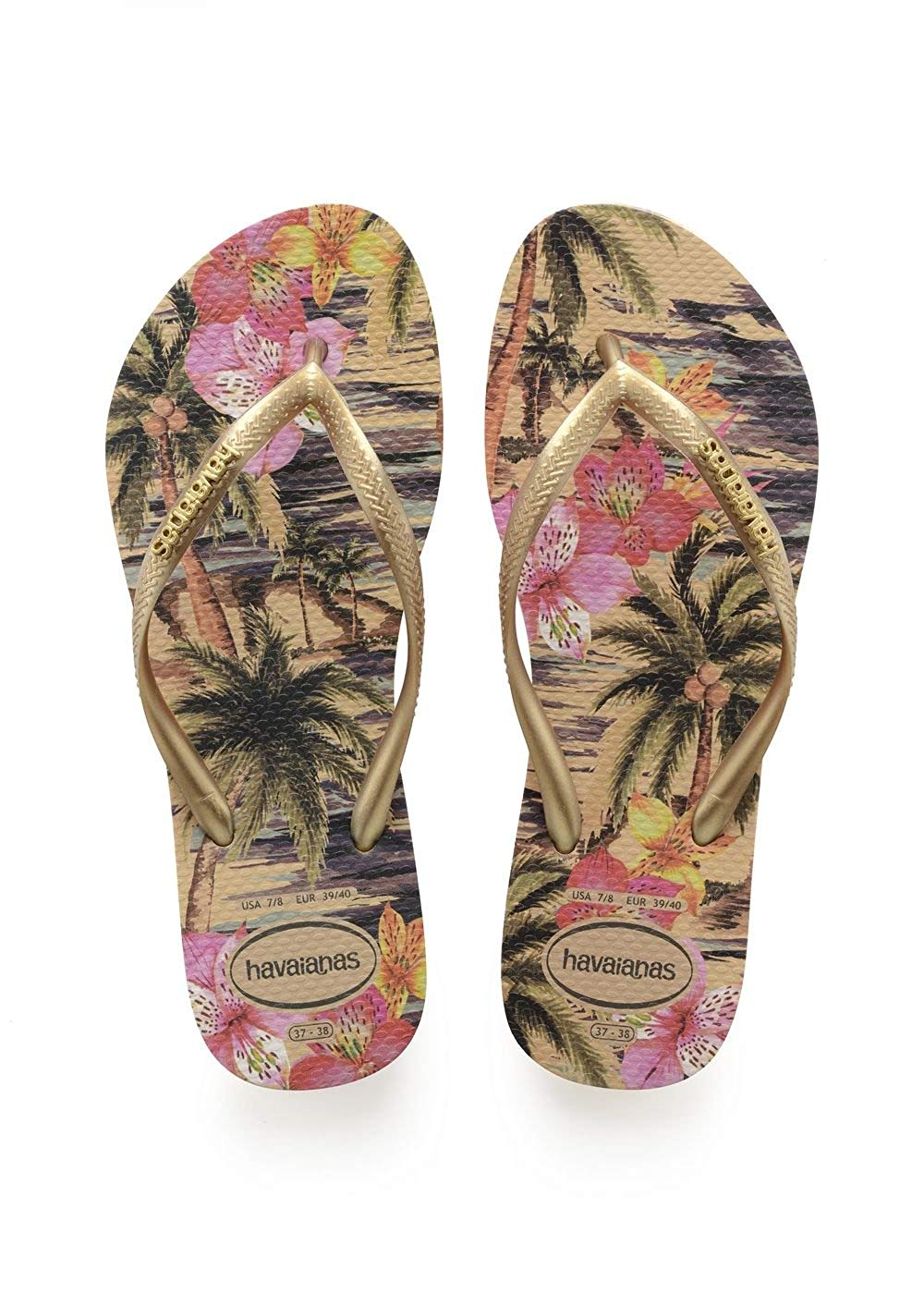Havaianas Womens Slim Tropical Sandal Sand
