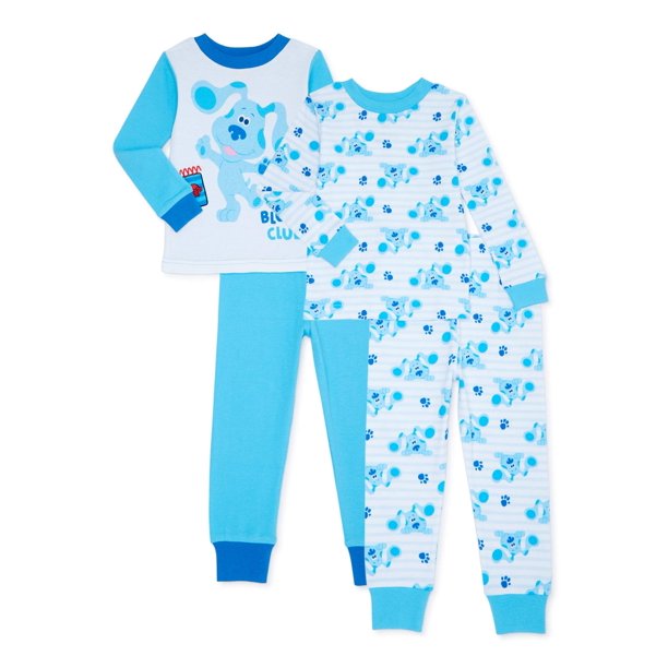 Blues Clues Baby Boy Long Sleeve Snug Fit Cotton Pajamas 4pc Set