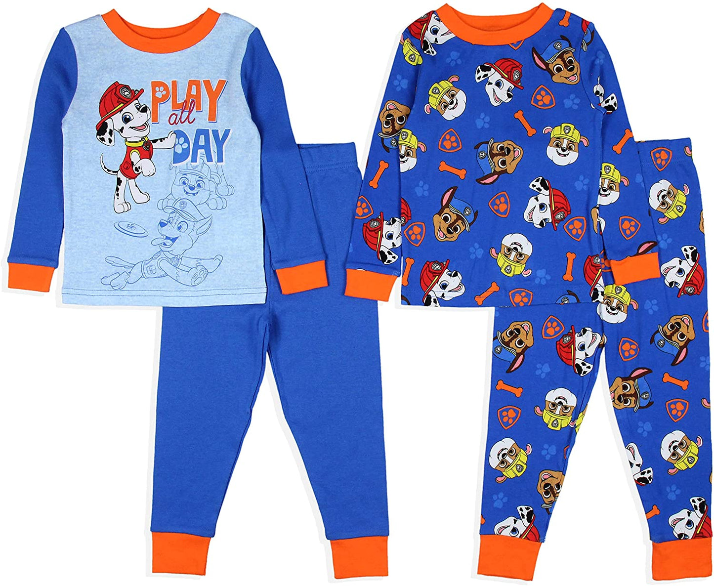 Komar Kids Baby Boy's Paw Patrol Play All Day 4-Piece Cotton Pajama Set