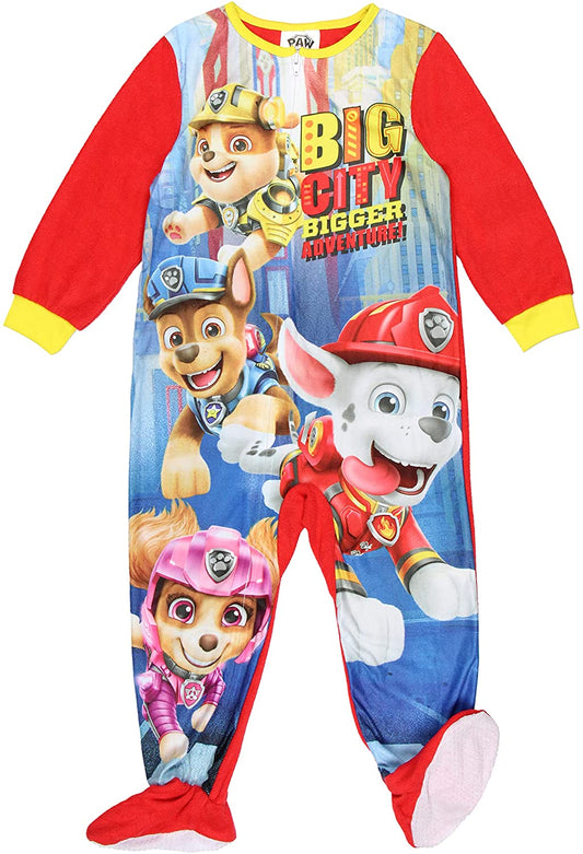 Paw Patrol Toddler Boys' Big City Bigger Adventure One Piece Footsie Pajama Outfit