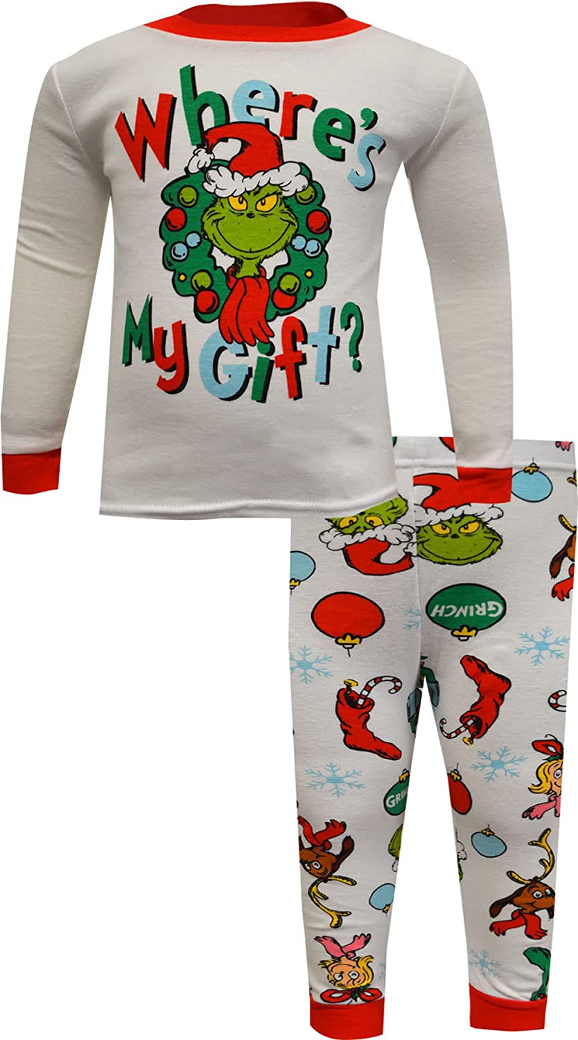 The Grinch Where's My Gift Cotton Boys' 2pc Pajamas Set