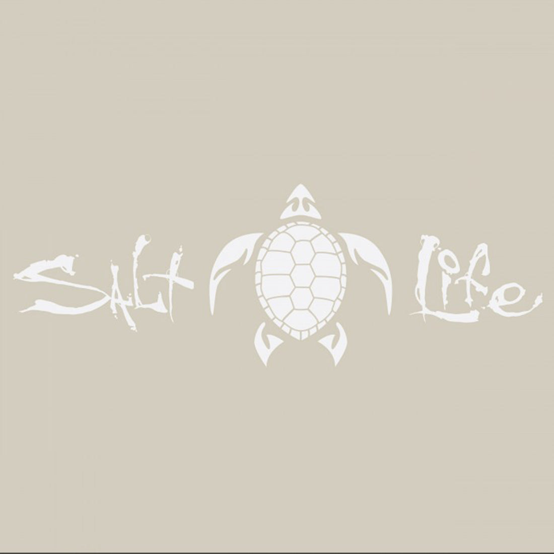 Salt Life Signature Turtle Decal Medium White