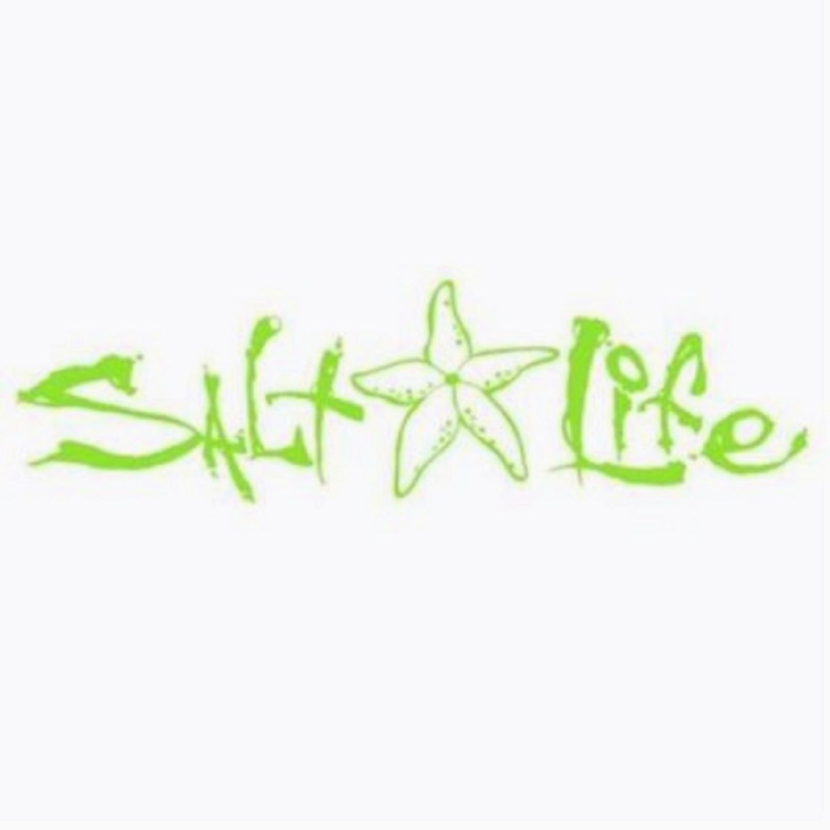 Salt Life Signature Starfish Decal Medium Lime
