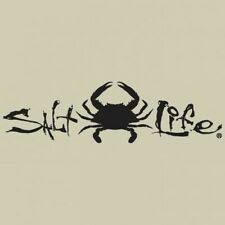 Salt Life Signature Crab Decal Medium White