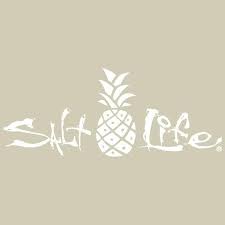 Salt Life Pineapple Decal Medium White