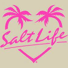 Salt Life Palm Love Decal Medium White