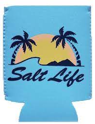 Salt Life Liquid Depth Can Koozie, Aruba Blue