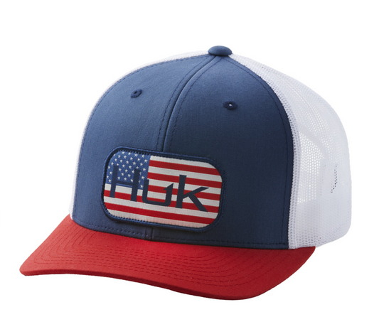 HUK Americana Color Block Trucker Hat