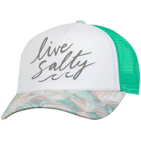 Salt Life Women's Tropical Escape Ladies Trucker Hat, Aqua Sea