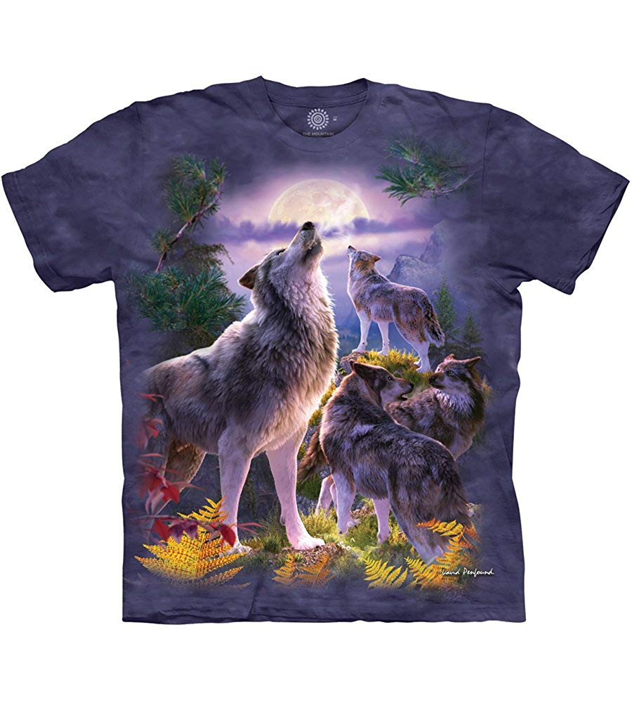 The Mountain Men's Midnight Wolfpack Moon T-Shirt